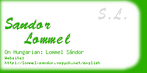 sandor lommel business card